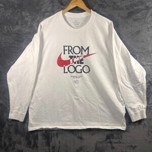 Nike Max90 Men's Long-Sleeve Basketball T-Shirt Men’s XXL Summit White